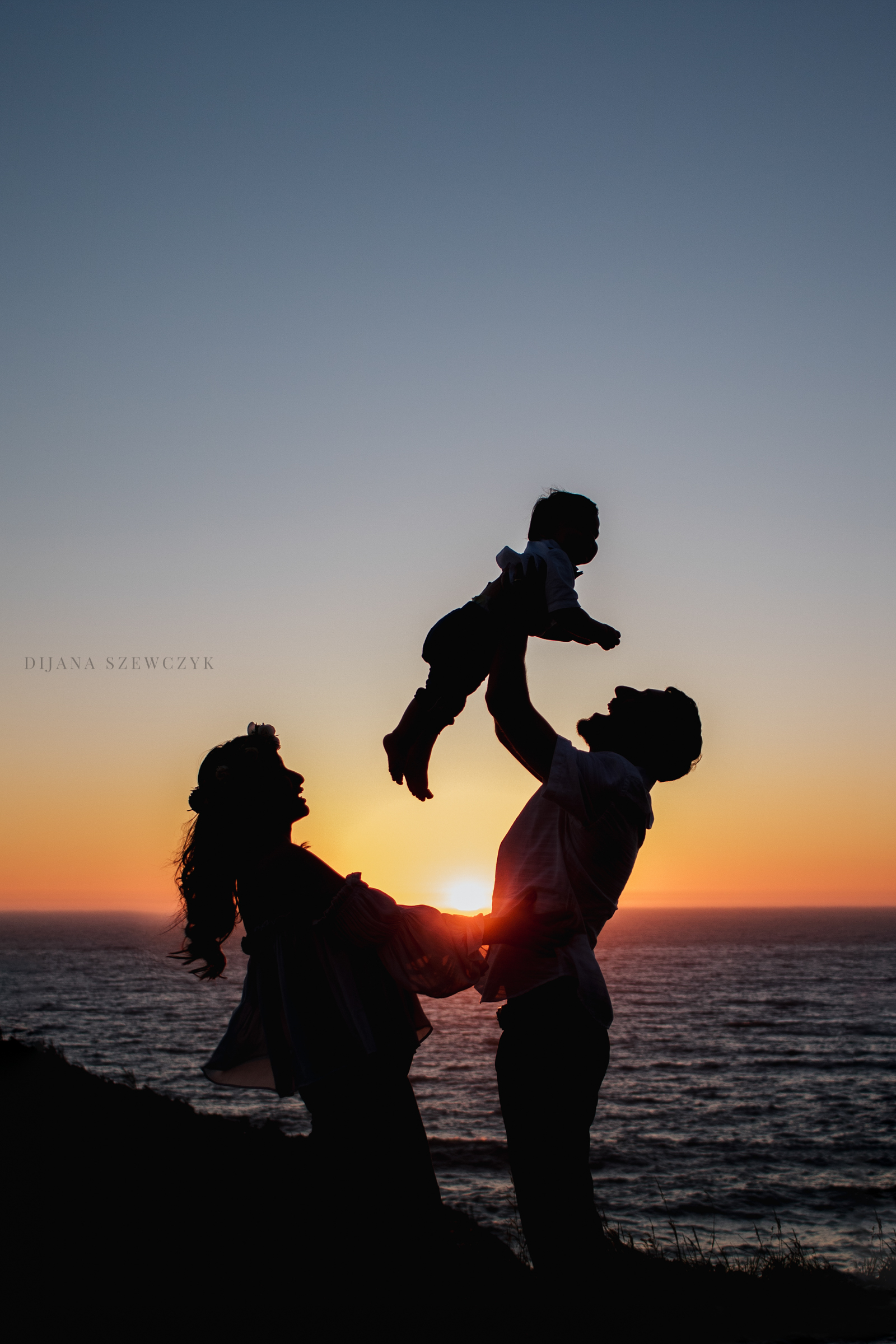 silhouette family baby oregon