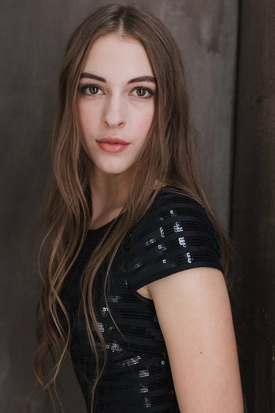 sparkle dress, long hair senior