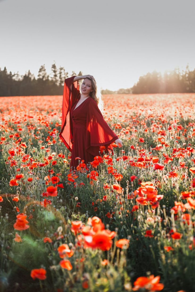 salem oregon fields of flowers senior session