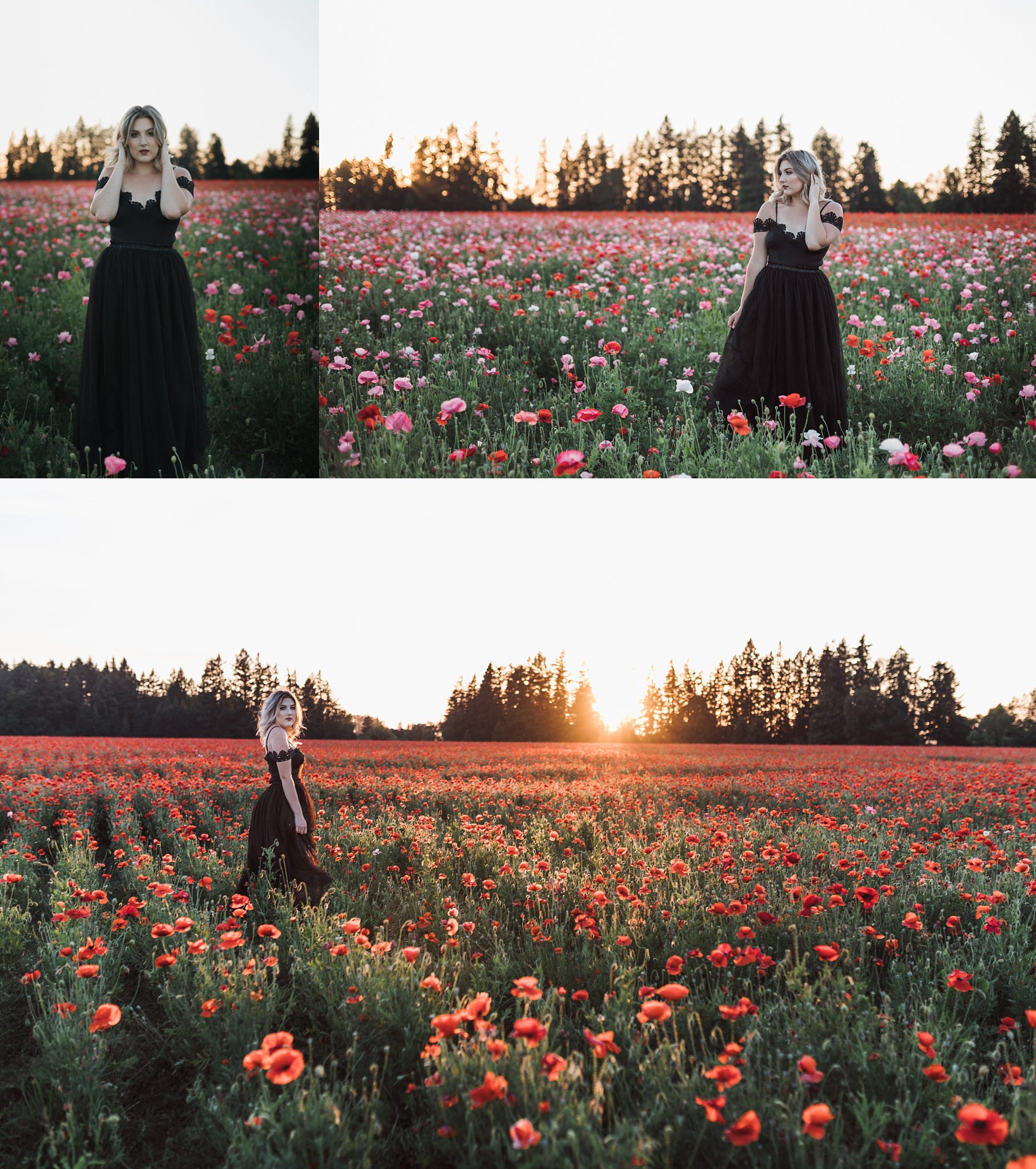 girl in a filed of poppy flowers 