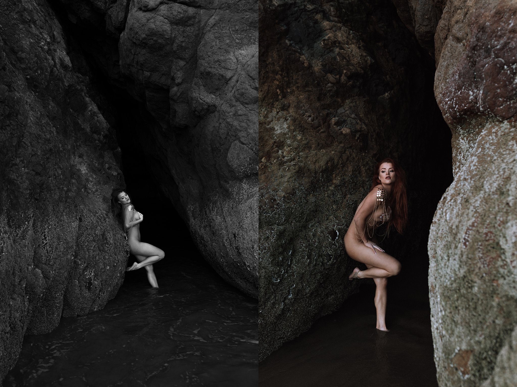 outdoor boudoir cave redhead