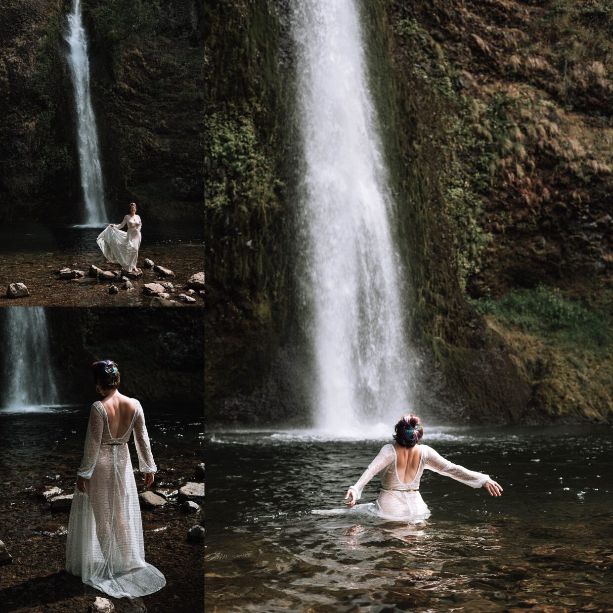 Dreamy outdoor boudoir photo session