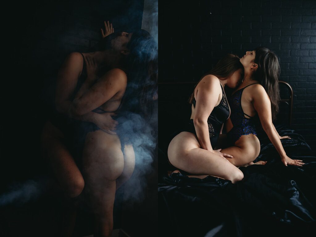 women couple boudoir shoot Portland oregon
